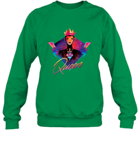 Load image into Gallery viewer, Disney Villains Evil Queen Neon 90s Rock Band Crewneck Sweatshirt

