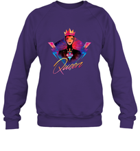 Load image into Gallery viewer, Disney Villains Evil Queen Neon 90s Rock Band Crewneck Sweatshirt
