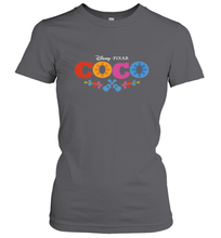 Load image into Gallery viewer, Disney Pixar Coco Movie Logo Colorful Women's T-Shirt
