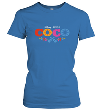 Load image into Gallery viewer, Disney Pixar Coco Movie Logo Colorful Women's T-Shirt
