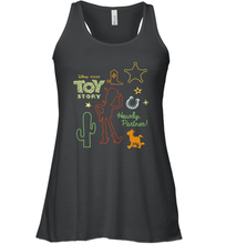 Load image into Gallery viewer, Disney Pixar Toy Story Howdy Partner Woody Shapes Women&#39;s Racerback Tank
