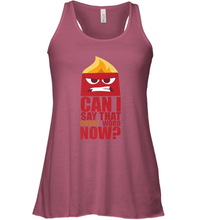 Load image into Gallery viewer, Disney Pixar Inside Out Anger Curse Quote Women&#39;s Racerback Tank
