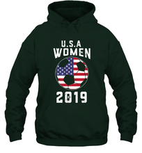 Load image into Gallery viewer, USA United States Women 2019 Soccer US Futbol Hooded Sweatshirt
