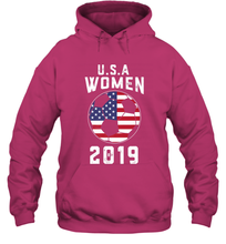Load image into Gallery viewer, USA United States Women 2019 Soccer US Futbol Hooded Sweatshirt
