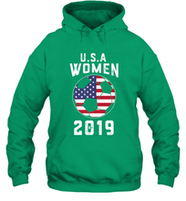 Load image into Gallery viewer, USA United States Women 2019 Soccer US Futbol Hooded Sweatshirt
