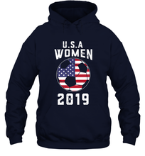 Load image into Gallery viewer, USA United States Women 2019 Soccer US Futbol Hooded Sweatshirt

