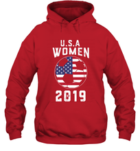 Load image into Gallery viewer, USA United States Women 2019 Soccer US Futbol Hooded Sweatshirt
