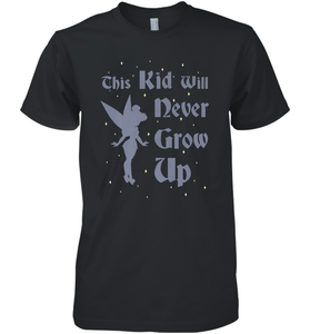 Disney Peter Pan Tinkerbell Never Grow Up Men's Premium T-Shirt