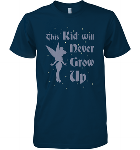 Disney Peter Pan Tinkerbell Never Grow Up Men's Premium T-Shirt