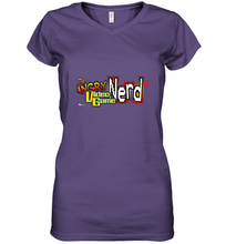 Load image into Gallery viewer, Cinemassacre Angry Video Game Nerd Logo Women&#39;s V-Neck T-Shirt
