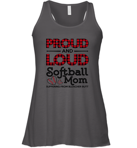 Proud And Loud Softball Mom Women's Racerback Tank