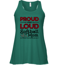 Load image into Gallery viewer, Proud And Loud Softball Mom Women&#39;s Racerback Tank
