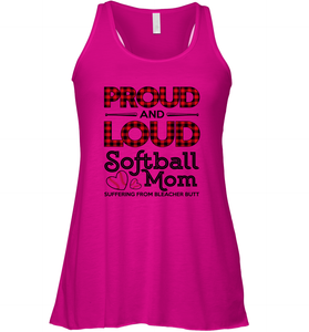 Proud And Loud Softball Mom Women's Racerback Tank