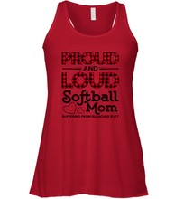 Load image into Gallery viewer, Proud And Loud Softball Mom Women&#39;s Racerback Tank
