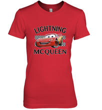 Load image into Gallery viewer, Disney Pixar Cars Lightning McQueen Finish Women&#39;s Premium T-Shirt
