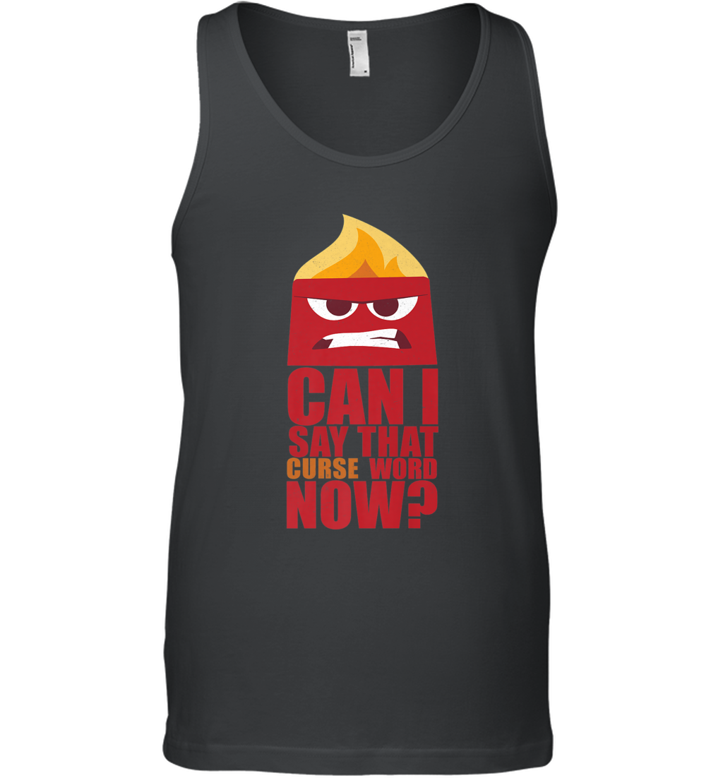 Disney Pixar Inside Out Anger Curse Quote Men's Tank Top