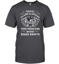 Load image into Gallery viewer, Forget glass slippers this princess wears biker boots Men's T-Shirt
