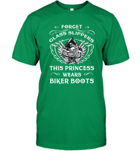 Load image into Gallery viewer, Forget glass slippers this princess wears biker boots Men's T-Shirt
