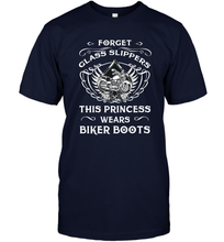 Load image into Gallery viewer, Forget glass slippers this princess wears biker boots Men's T-Shirt
