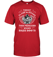 Load image into Gallery viewer, Forget glass slippers this princess wears biker boots Men's T-Shirt
