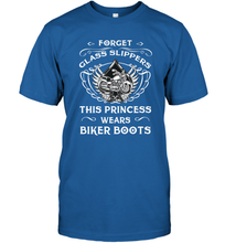 Load image into Gallery viewer, Forget glass slippers this princess wears biker boots Men's T-Shirt

