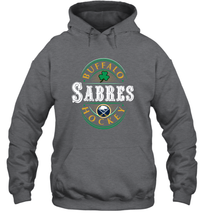 Load image into Gallery viewer, Buffalo Sabres Fanatics Branded Black St. Patrick&#39;s Day Forever Lucky 01 Hooded Sweatshirt
