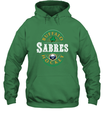 Load image into Gallery viewer, Buffalo Sabres Fanatics Branded Black St. Patrick&#39;s Day Forever Lucky 01 Hooded Sweatshirt
