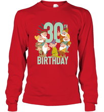 Load image into Gallery viewer, Disney Snow White Dwarfs Group Shot 30th Birthday Long Sleeve T-Shirt
