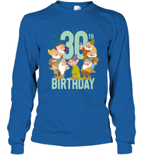 Load image into Gallery viewer, Disney Snow White Dwarfs Group Shot 30th Birthday Long Sleeve T-Shirt
