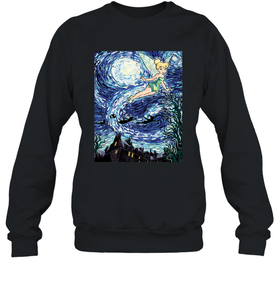 Disney Peter Pan Tinker Bell Starry Night Portrait Crewneck Sweatshirt