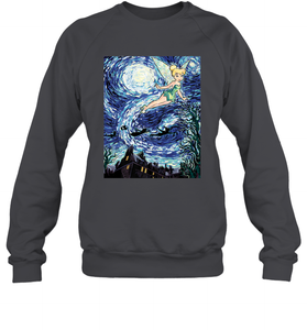 Disney Peter Pan Tinker Bell Starry Night Portrait Crewneck Sweatshirt