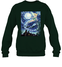 Load image into Gallery viewer, Disney Peter Pan Tinker Bell Starry Night Portrait Crewneck Sweatshirt
