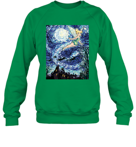 Disney Peter Pan Tinker Bell Starry Night Portrait Crewneck Sweatshirt