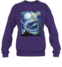 Load image into Gallery viewer, Disney Peter Pan Tinker Bell Starry Night Portrait Crewneck Sweatshirt
