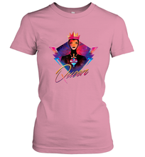Load image into Gallery viewer, Disney Villains Evil Queen Neon 90s Rock Band Women's T-Shirt
