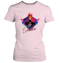 Load image into Gallery viewer, Disney Villains Evil Queen Neon 90s Rock Band Women's T-Shirt
