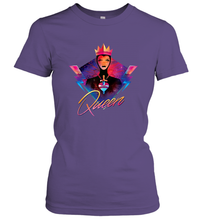 Load image into Gallery viewer, Disney Villains Evil Queen Neon 90s Rock Band Women's T-Shirt
