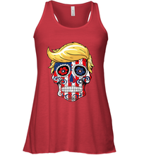 Load image into Gallery viewer, Trump sugar skull Women's Racerback Tank
