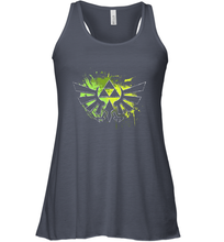 Load image into Gallery viewer, Legend Of Zelda Triforce Logo Paint Splatter Women's Racerback Tank
