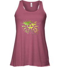 Load image into Gallery viewer, Legend Of Zelda Triforce Logo Paint Splatter Women's Racerback Tank

