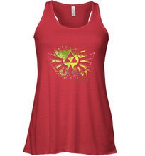 Load image into Gallery viewer, Legend Of Zelda Triforce Logo Paint Splatter Women's Racerback Tank
