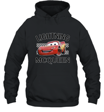 Load image into Gallery viewer, Disney Pixar Cars Lightning McQueen Finish Hooded Sweatshirt
