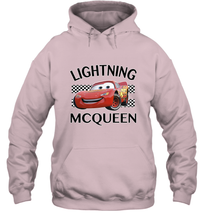 Load image into Gallery viewer, Disney Pixar Cars Lightning McQueen Finish Hooded Sweatshirt
