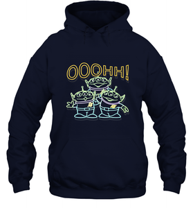 Disney Pixar Toy Story Neon Aliens Ooohh Hooded Sweatshirt