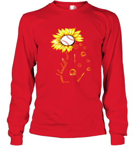 Baseball Proud Sunflower Long Sleeve T-Shirt