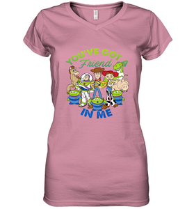 Disney Pixar Toy Story Cartoon Group Shot Women's V-Neck T-Shirt