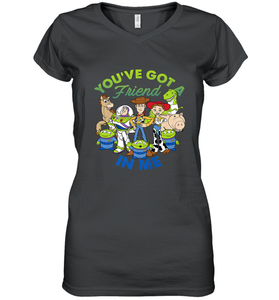 Disney Pixar Toy Story Cartoon Group Shot Women's V-Neck T-Shirt