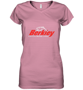 BERKLEY Fishing Logo Spinners Crankbaits LOVER Women's V-Neck T-Shirt