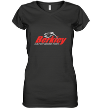 Load image into Gallery viewer, BERKLEY Fishing Logo Spinners Crankbaits LOVER Women&#39;s V-Neck T-Shirt
