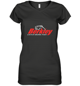 BERKLEY Fishing Logo Spinners Crankbaits LOVER Women's V-Neck T-Shirt